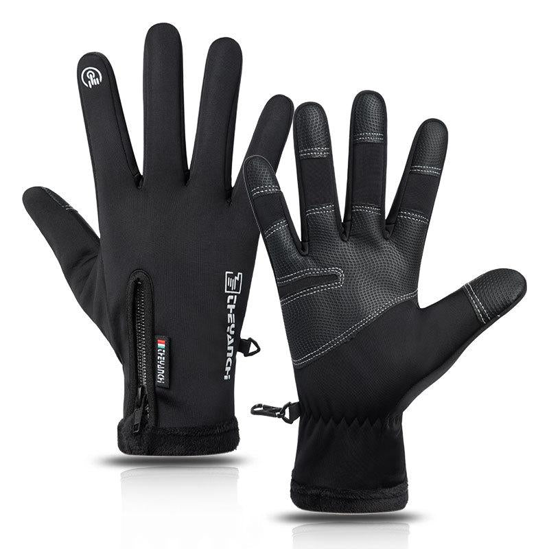 Outdoor Winter Gloves, Touchscreen Andwindproof Full-Finger Gloves for Sports, Travel,And Daily Activities,Men'S and Women'S Fleece Gloves