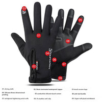 Outdoor Winter Gloves, Touchscreen Andwindproof Full-Finger Gloves for Sports, Travel,And Daily Activities,Men'S and Women'S Fleece Gloves
