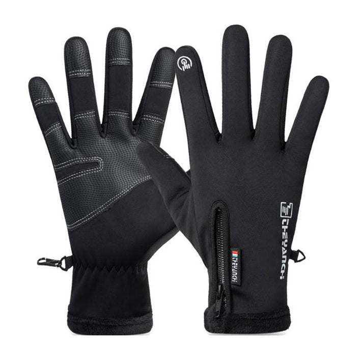 Outdoor Winter Gloves, Touchscreen Andwindproof Full-Finger Gloves for Sports, Travel,And Daily Activities,Men'S and Women'S Fleece Gloves